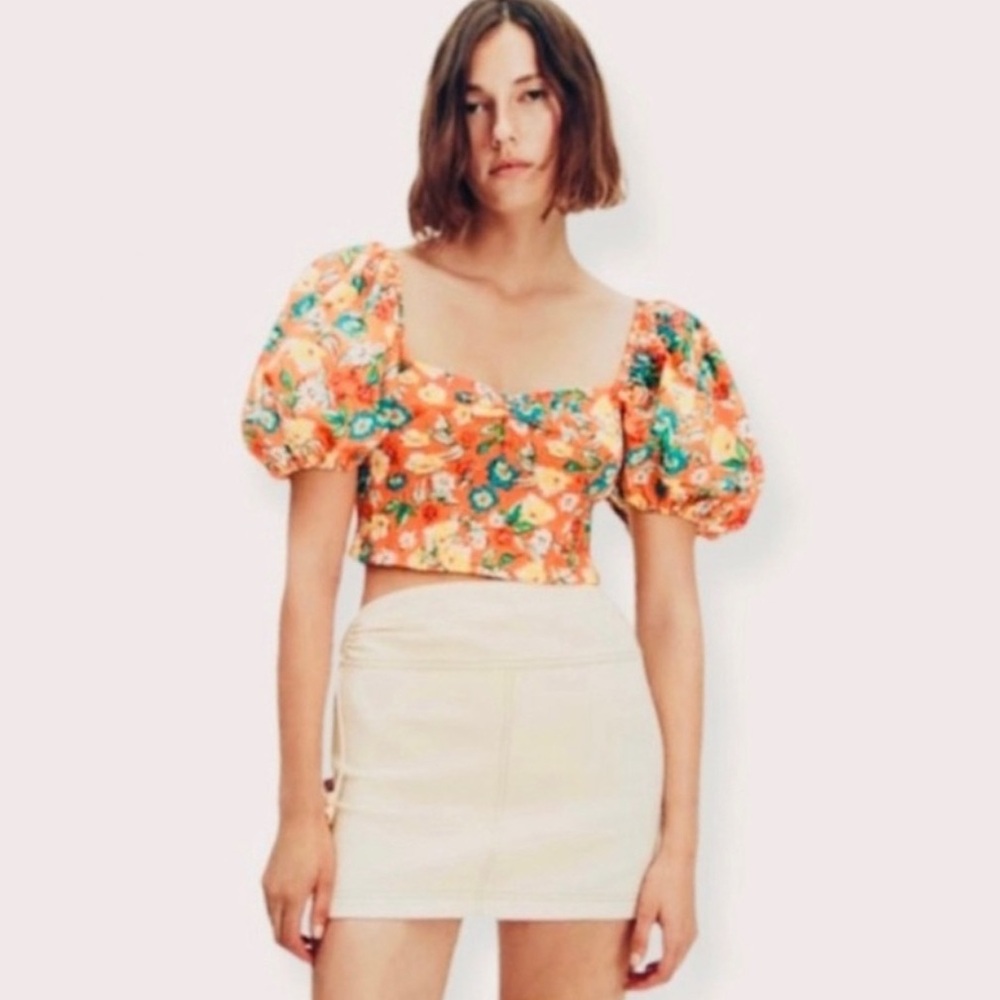 NWT Zara Floral Crop Top